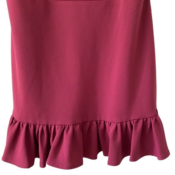 1. STATE Spaghetti Straps Sugar Plum Berry Ruffle Hem Mini Dress - Picture 5 of 8